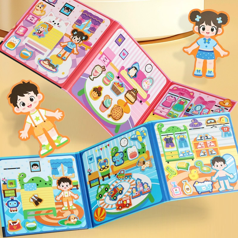 🥳2026 HOT SALE🥳50K+ SOLD!💞Kids Magnetic Quiet Book🧩✨Foldable scenes, magnetic play & educational fun