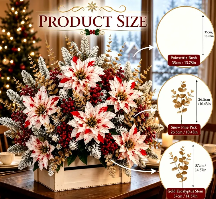 ❀50% OFF 🔥Christmas Poinsettia Planter Inserts | Perfect For Front Porch Holiday Decor
