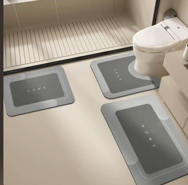 3 Piece Anti-Slip Quick Drying Bathroom Mat Set