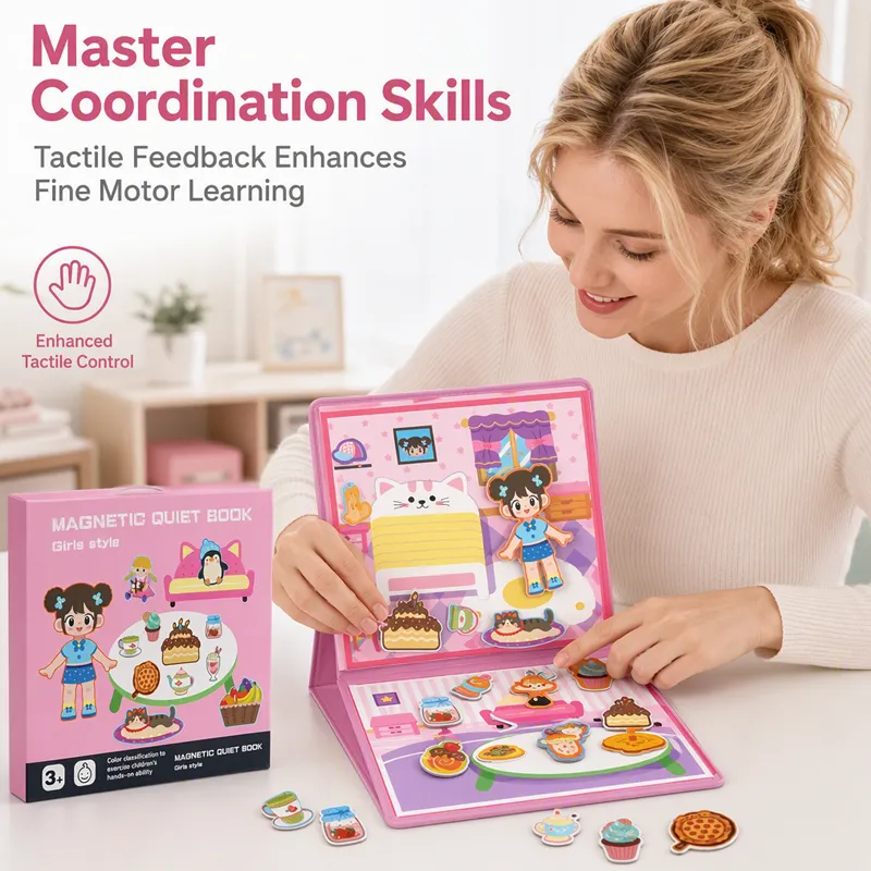 🥳2026 HOT SALE🥳50K+ SOLD!💞Kids Magnetic Quiet Book🧩✨Foldable scenes, magnetic play & educational fun