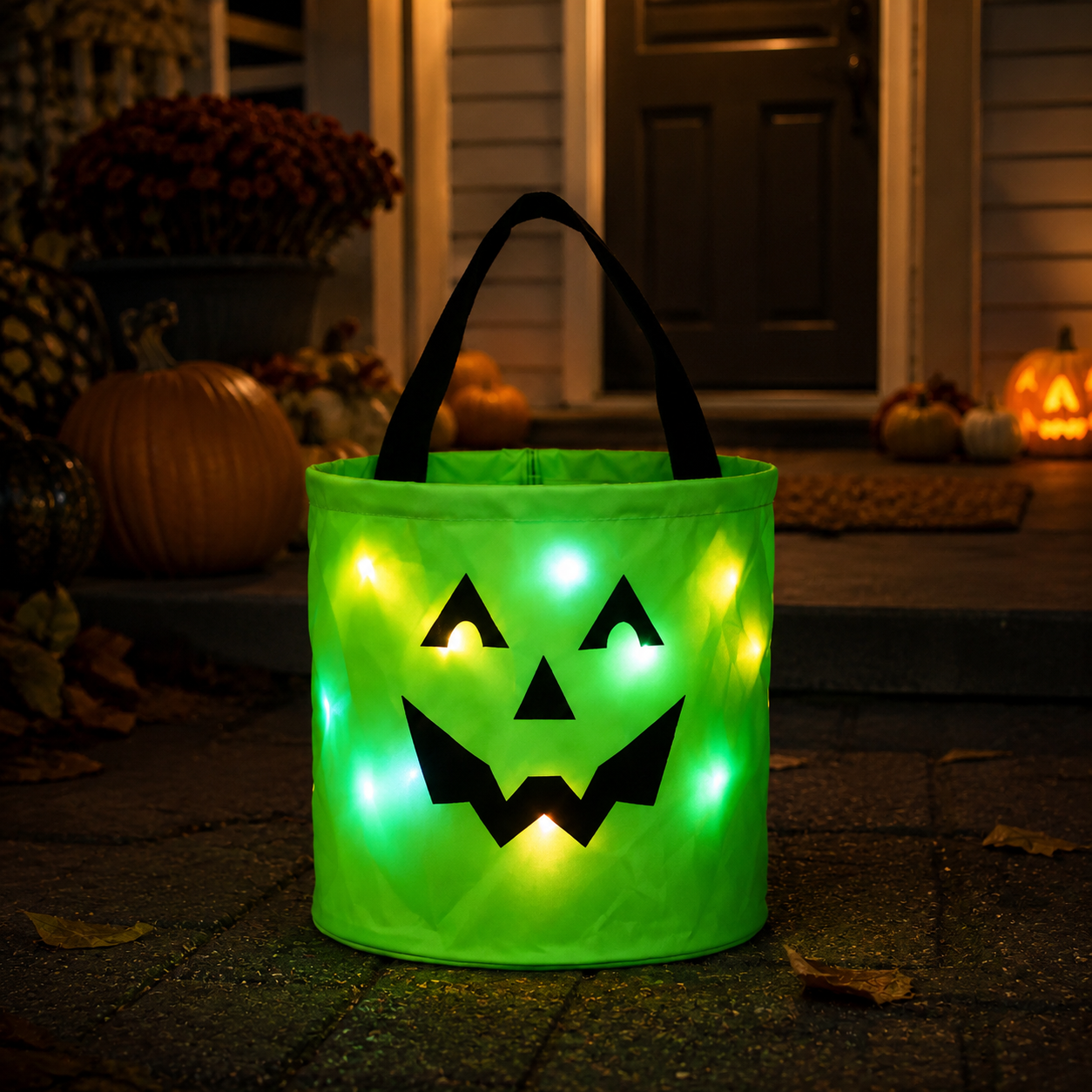 🔥 Halloween Early Sales🎃4 Pcs Halloween Candy Bucket with LED Lights