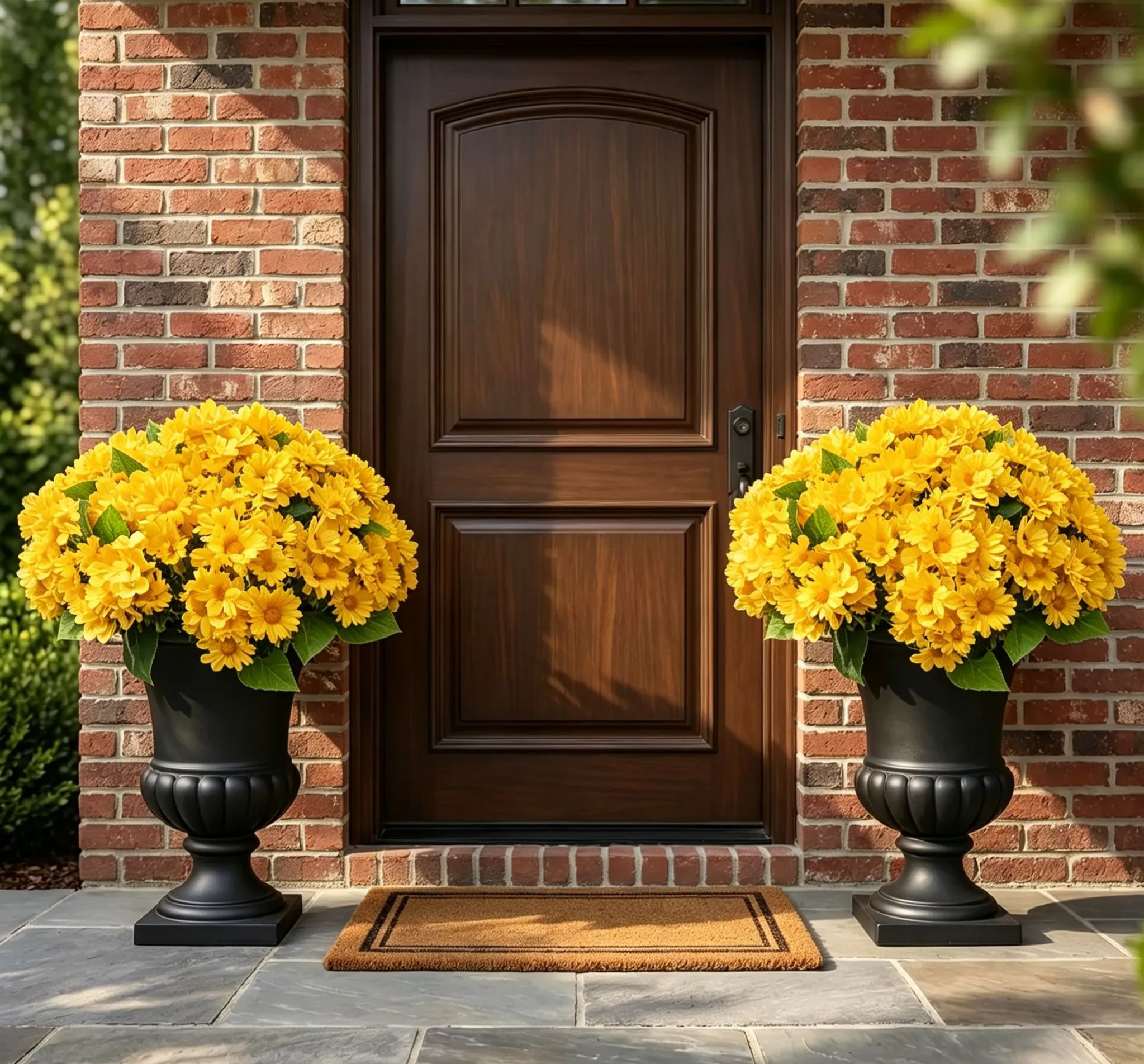 💥Last Day 70% OFF🌼- Artificial Outdoor Sunset Mums Flowers - UV resistant, Waterproof, Windproof