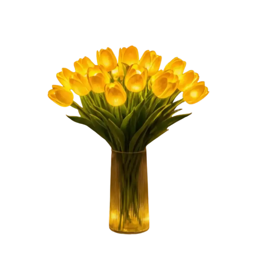 🌷 Glowing Tulip LED Flower Bouquet, Artificial Tulip Table Lamp for Home Decor✨