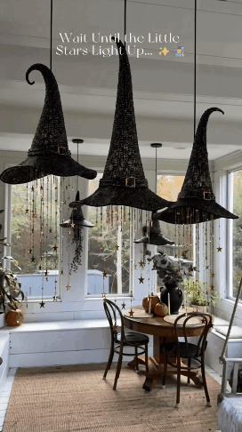 🔮 Lighted Witch Hat Hanging Chime Where Halloween Magic Meets Enchanted Glow