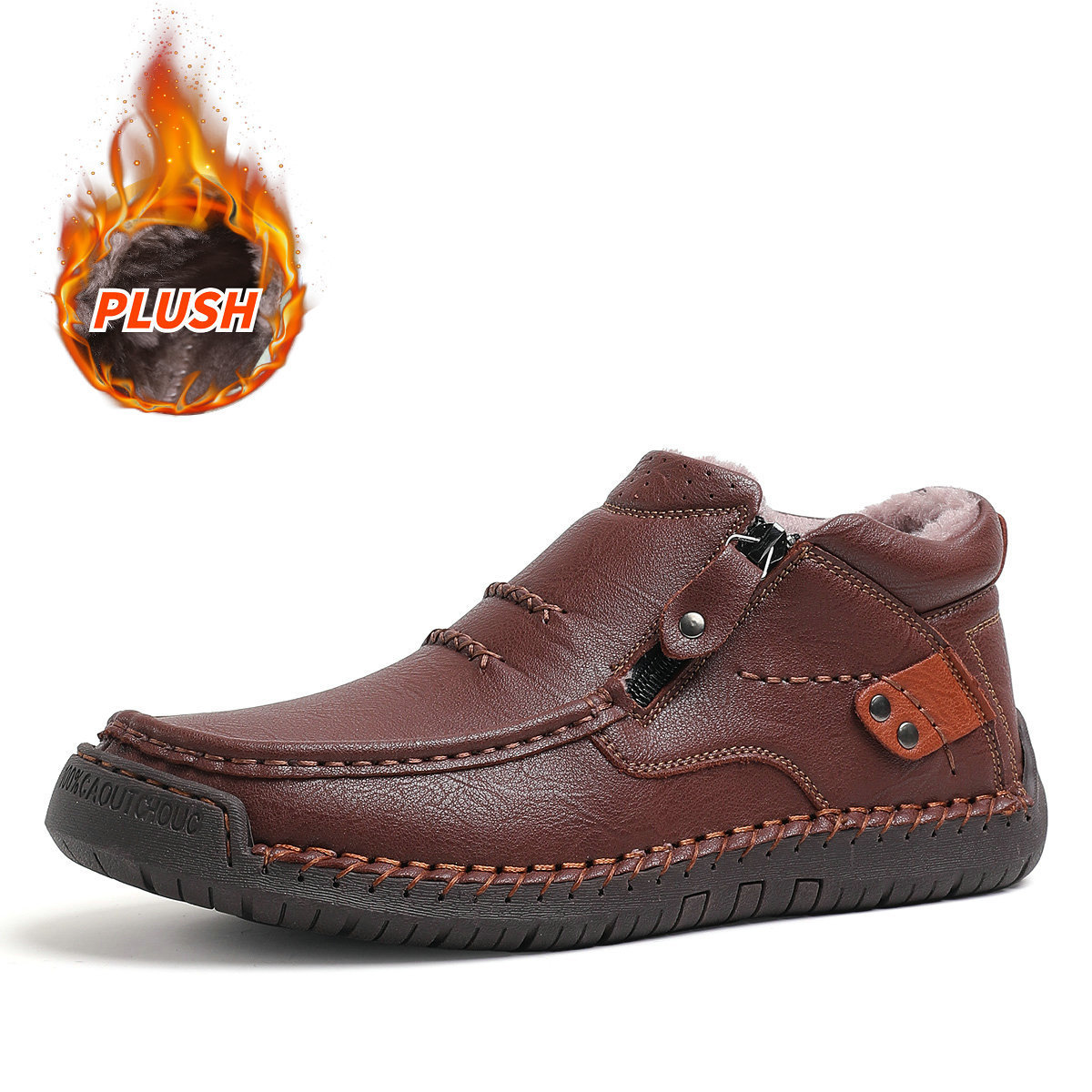 🔥Letzter Tag! 50 % Rabatt 🔥Herren-Lederstiefel mit Fußgewölbeunterstützung und breiter Zehenbox | Praktischer Reißverschluss