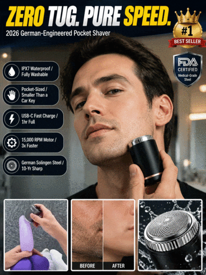 ⚡ THE POCKET-SIZED SHAVER THAT DESTROYS STUBBLE IN SECONDS! Ultra-Sleek Mini Electric Shaver — Razor-Smooth Results Anytime, Anywhere! 🔥