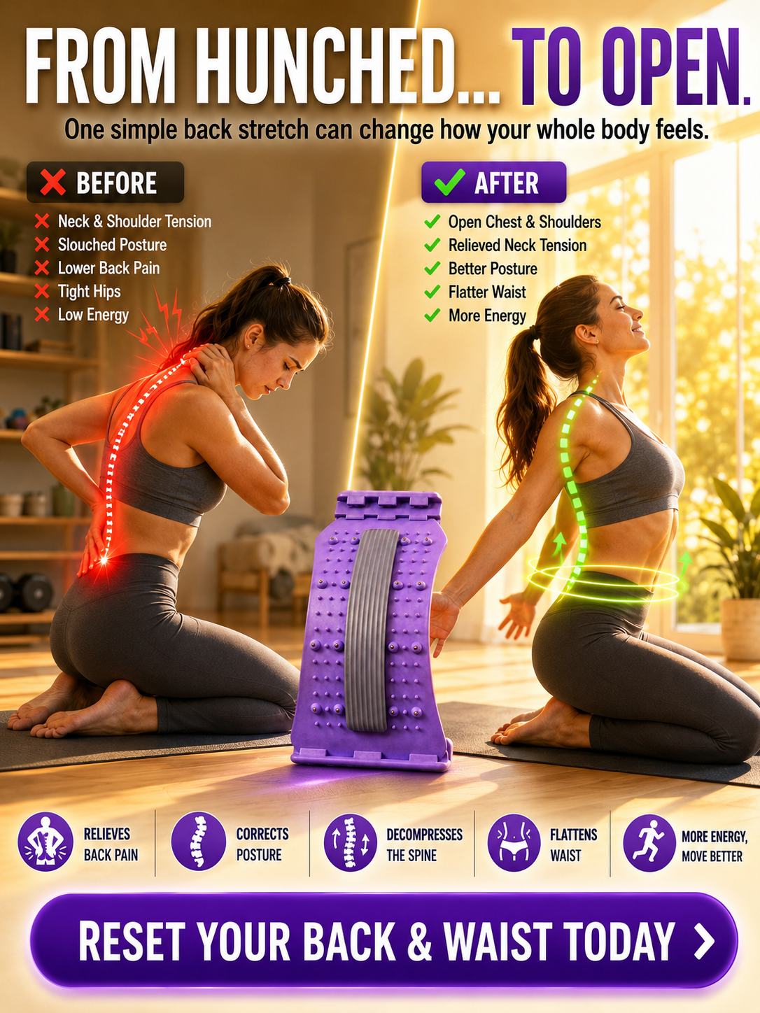 🔥 LIE DOWN FOR MINUTES — SEE A FLATTER, TIGHTER-LOOKING WAIST! 🔥 The Effortless Waist-Sculpting Stretcher Designed to Make Your Midsection Look More Defined — Fast! ⚡