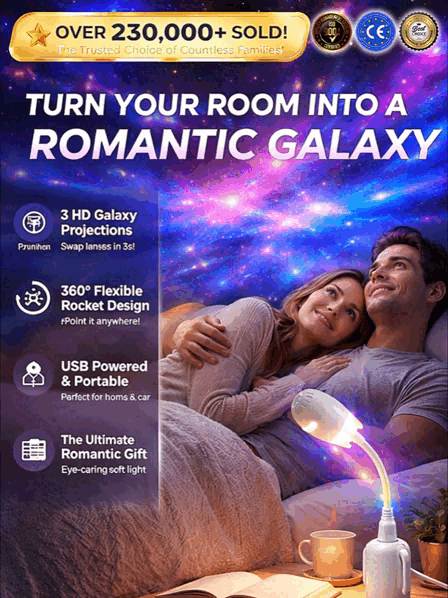 Creative Galaxy Projector⭐In just one second, you can transform your bedroom or car into a 360° dreamlike  Galaxy world🪐