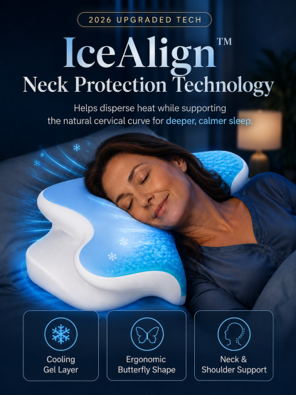 2026 PolarCool™ Gel Cooling Cervical Pillow