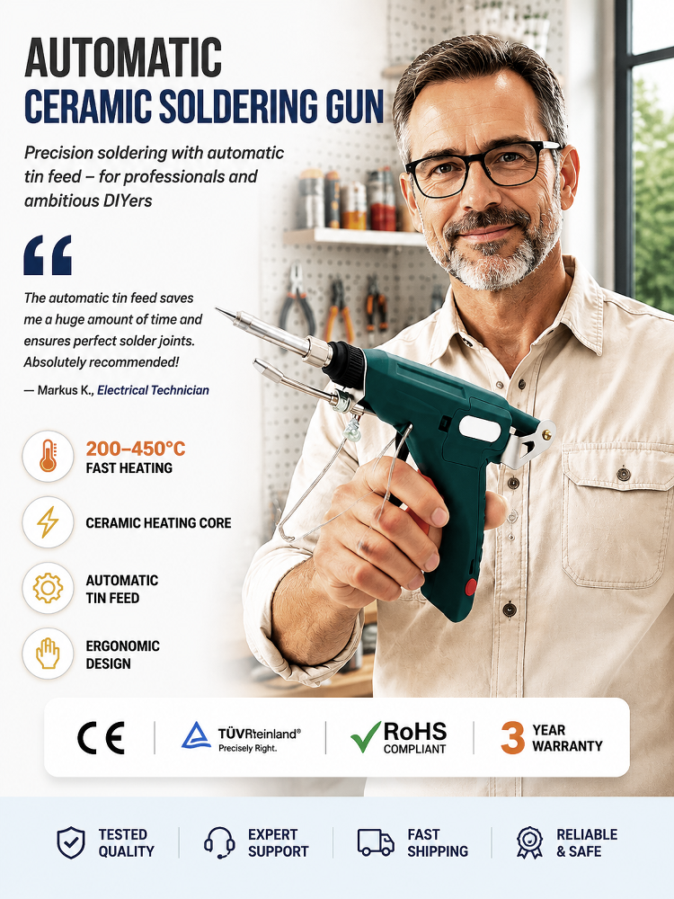 Ceramic core anti-surge temperature control industrial-grade soldering gun