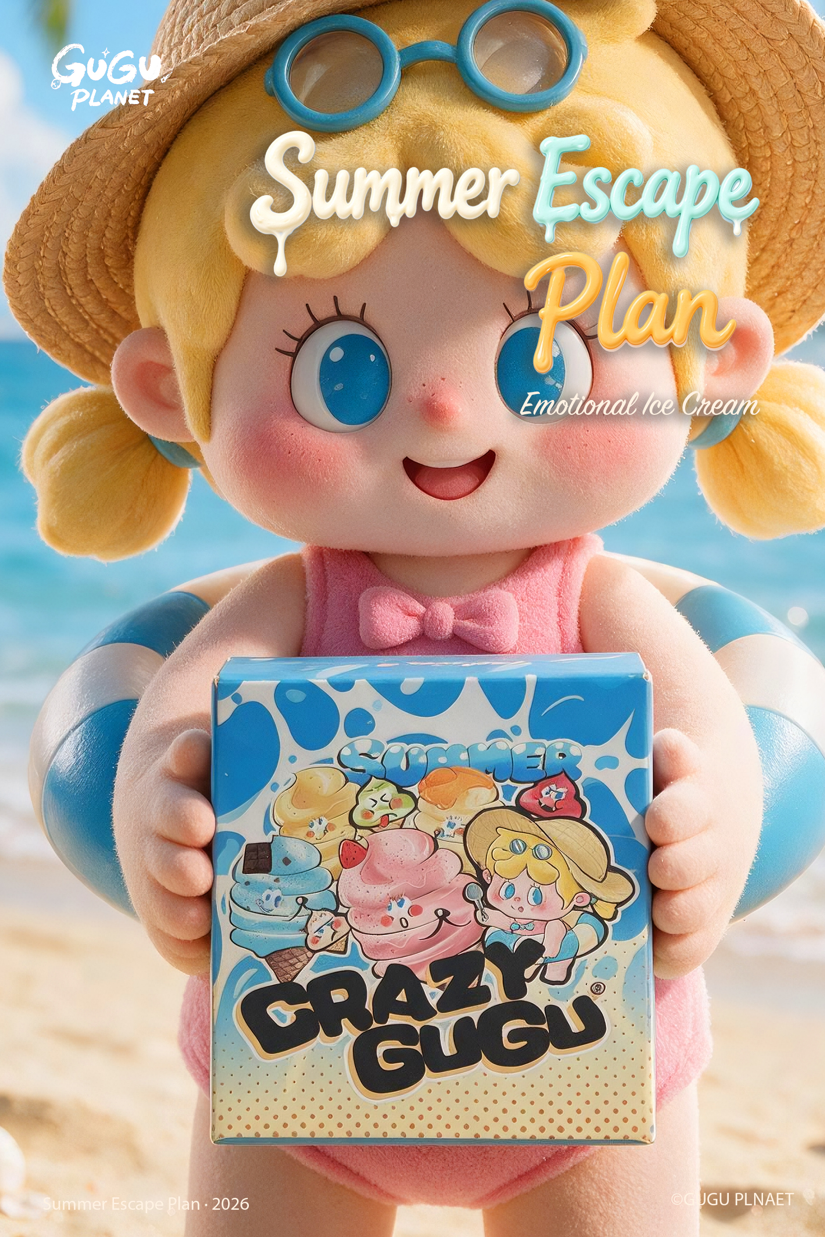 CRAZY GUGU 夏の脱走計画 アイスクリームを握って遊ぶセット
