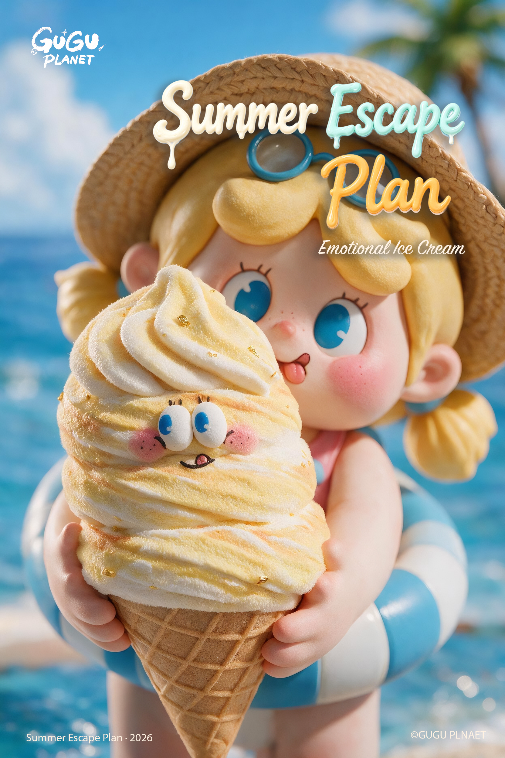 CRAZY GUGU 夏の脱走計画 アイスクリームを握って遊ぶセット
