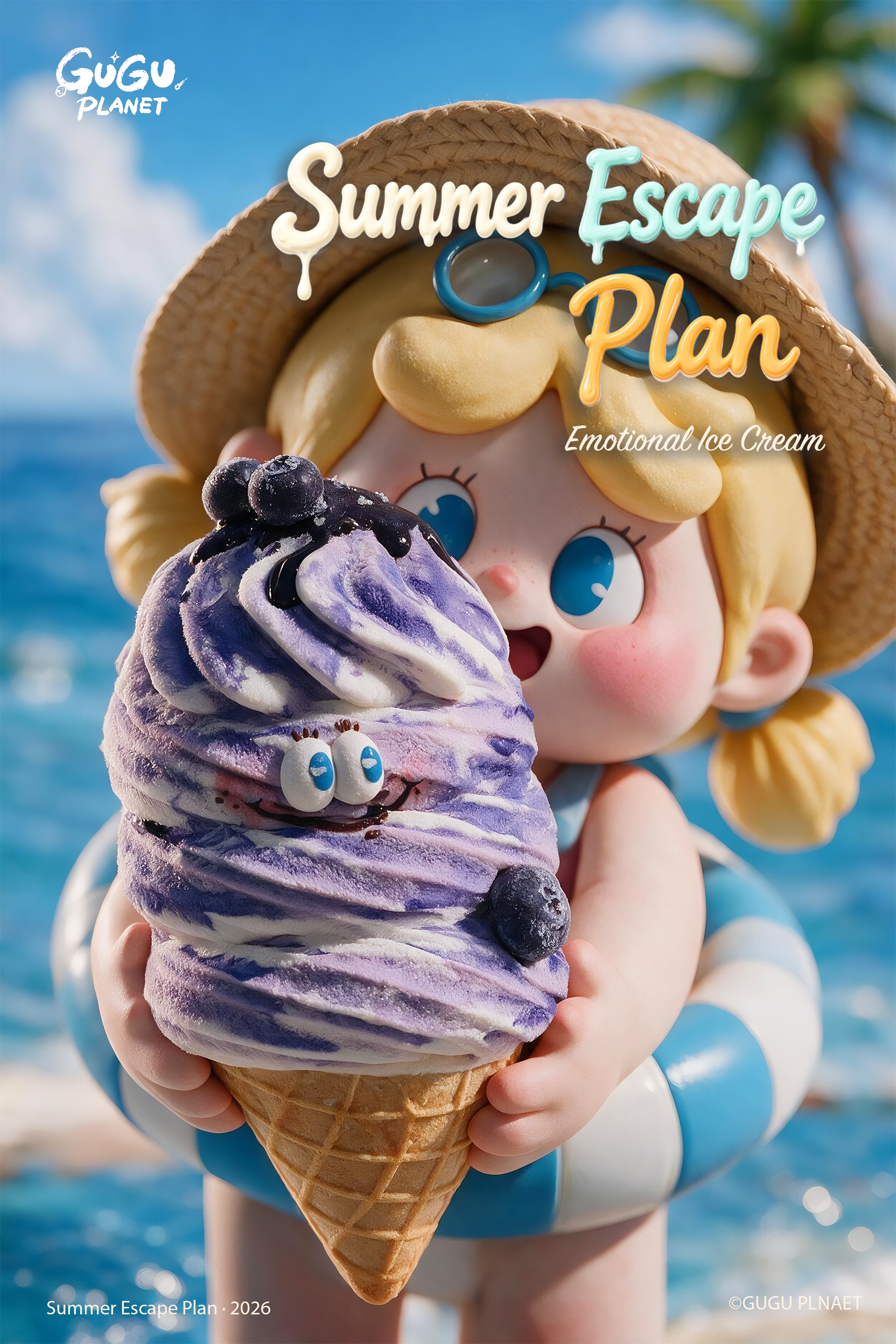 CRAZY GUGU 夏の脱走計画 アイスクリームを握って遊ぶセット