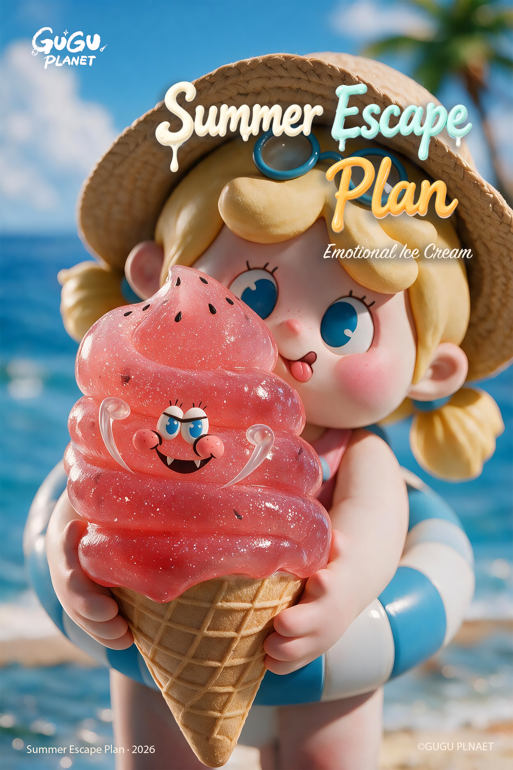 CRAZY GUGU 夏の脱走計画 アイスクリームを握って遊ぶセット
