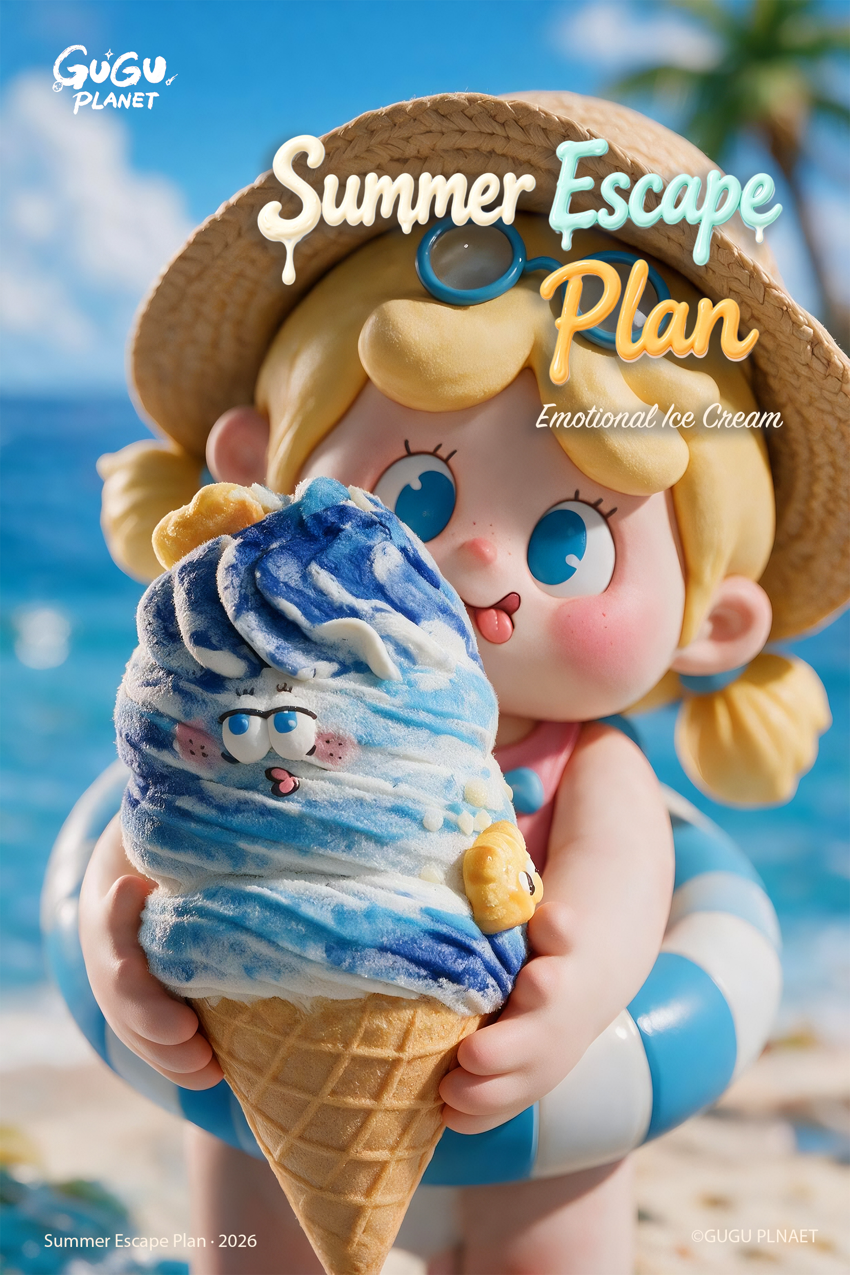 CRAZY GUGU 夏の脱走計画 アイスクリームを握って遊ぶセット