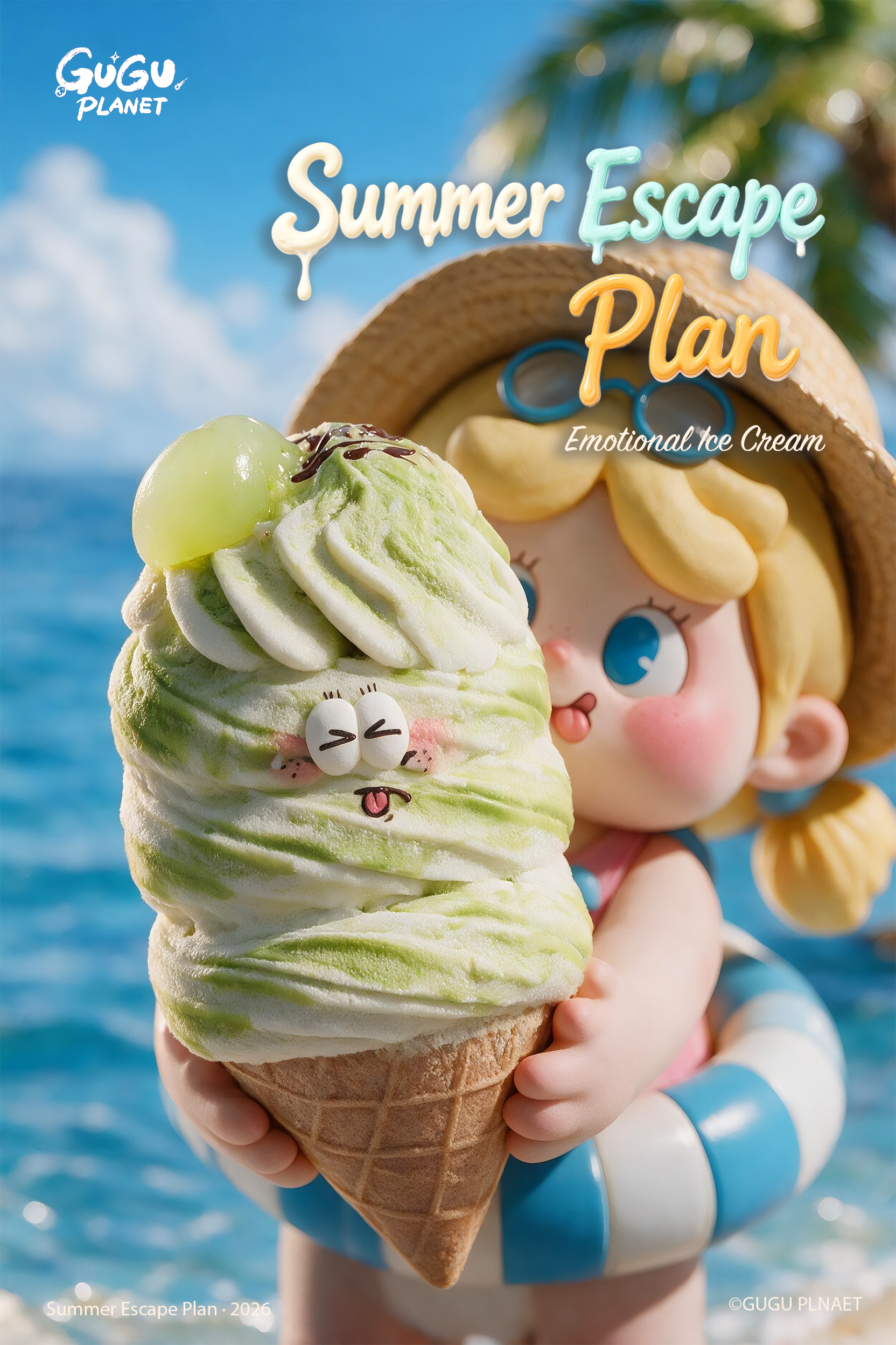 CRAZY GUGU 夏の脱走計画 アイスクリームを握って遊ぶセット