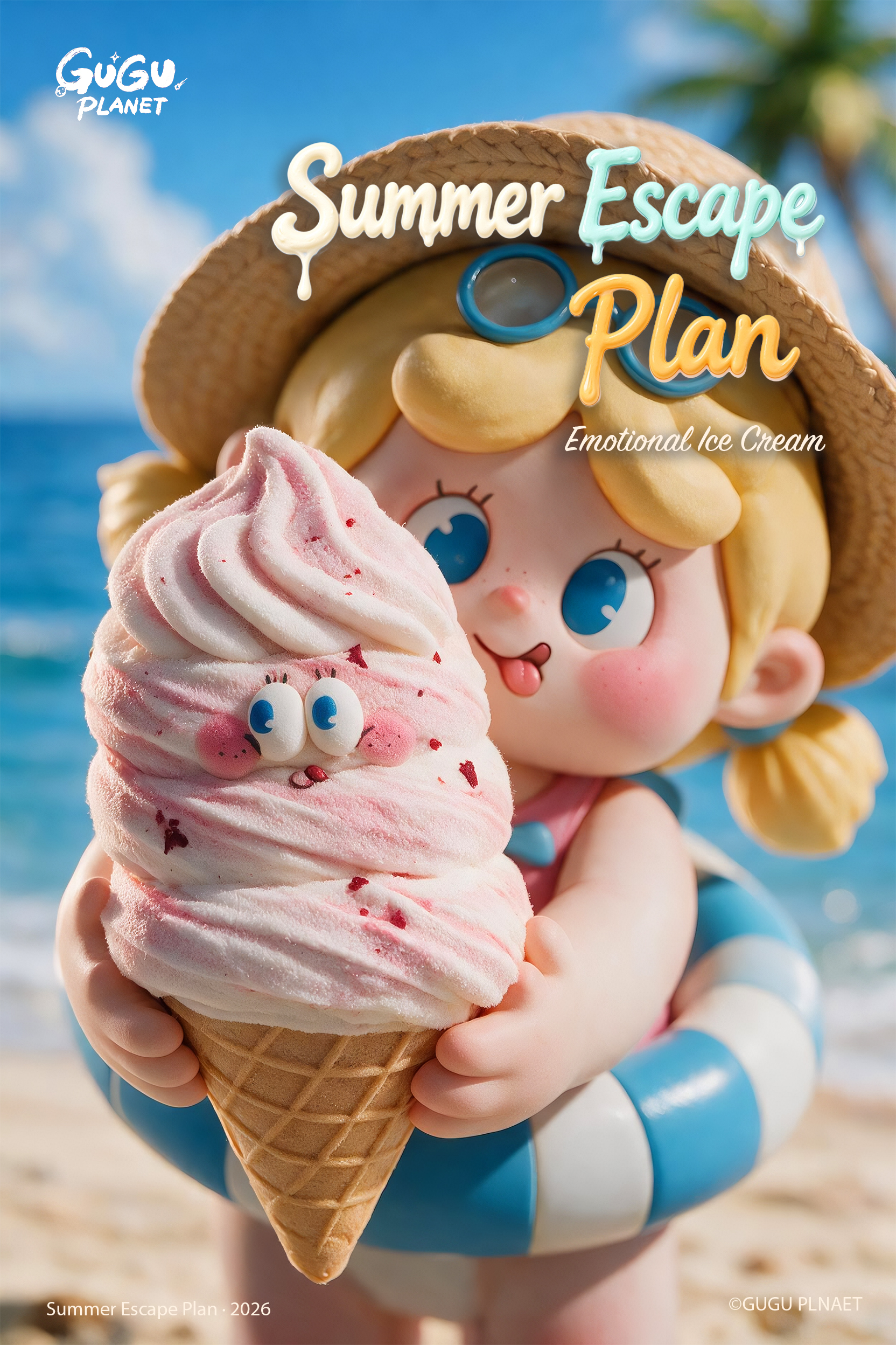 CRAZY GUGU 夏の脱走計画 アイスクリームを握って遊ぶセット