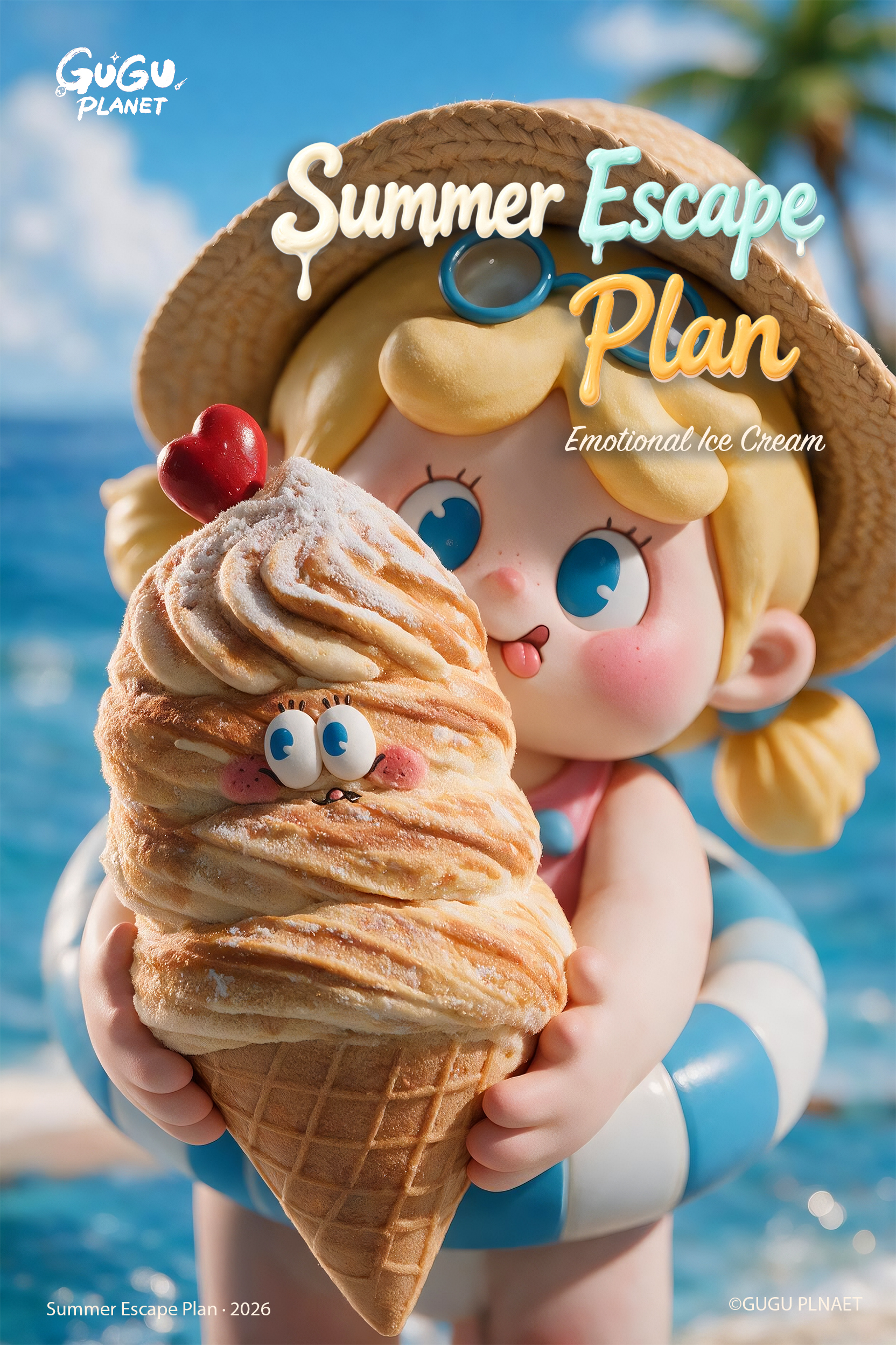 CRAZY GUGU 夏の脱走計画 アイスクリームを握って遊ぶセット