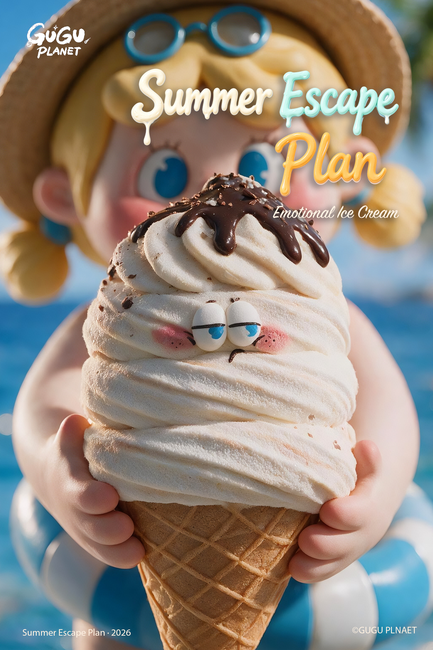 CRAZY GUGU 夏の脱走計画 アイスクリームを握って遊ぶセット