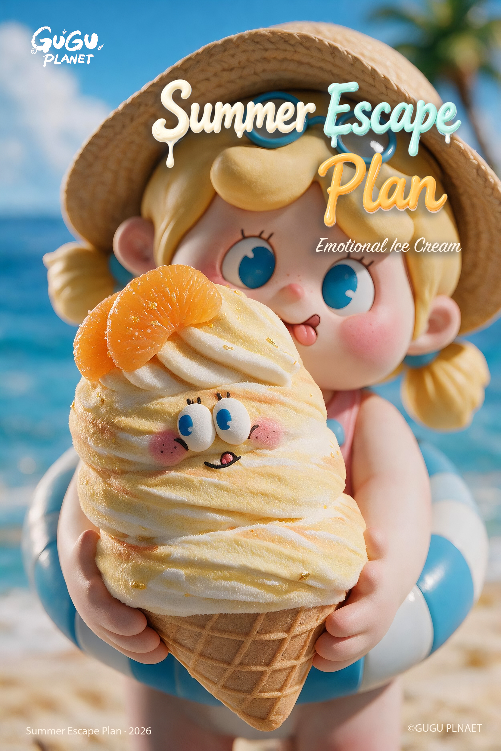 CRAZY GUGU 夏の脱走計画 アイスクリームを握って遊ぶセット