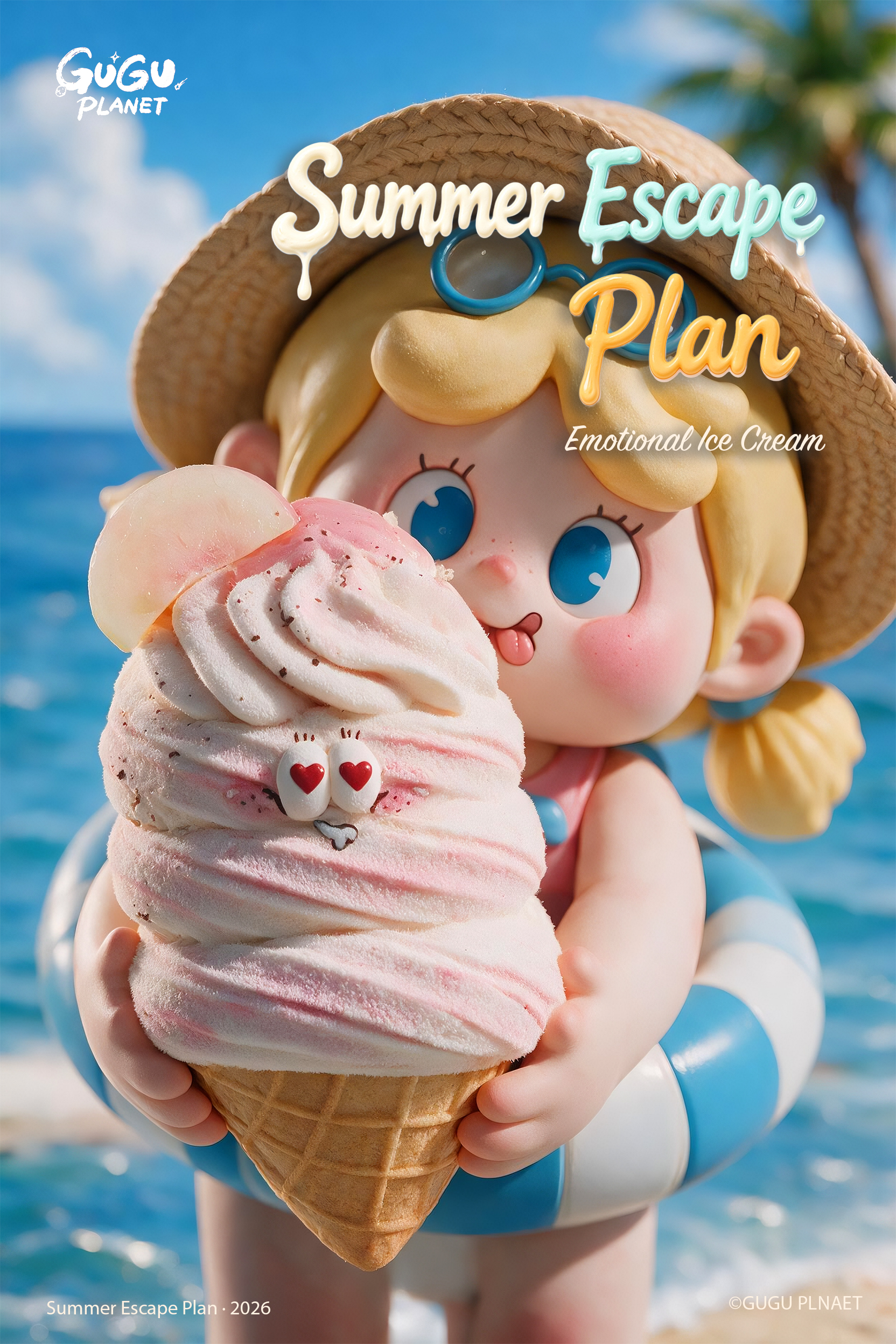 CRAZY GUGU 夏の脱走計画 アイスクリームを握って遊ぶセット