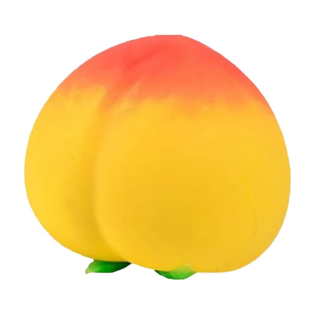 Peach Squishy Slow Rising Stress Ball, Realistic Soft Fruit Sensory Hand Grip Squeeze Relieve Pressure, Portable Desk Decor Squishy for Adults Home Office Daily Use
