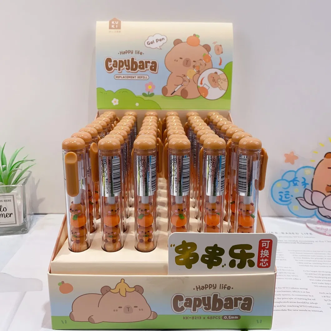 Fun Capybara Writing Toy: Colorful Gel Ink Pens for Children