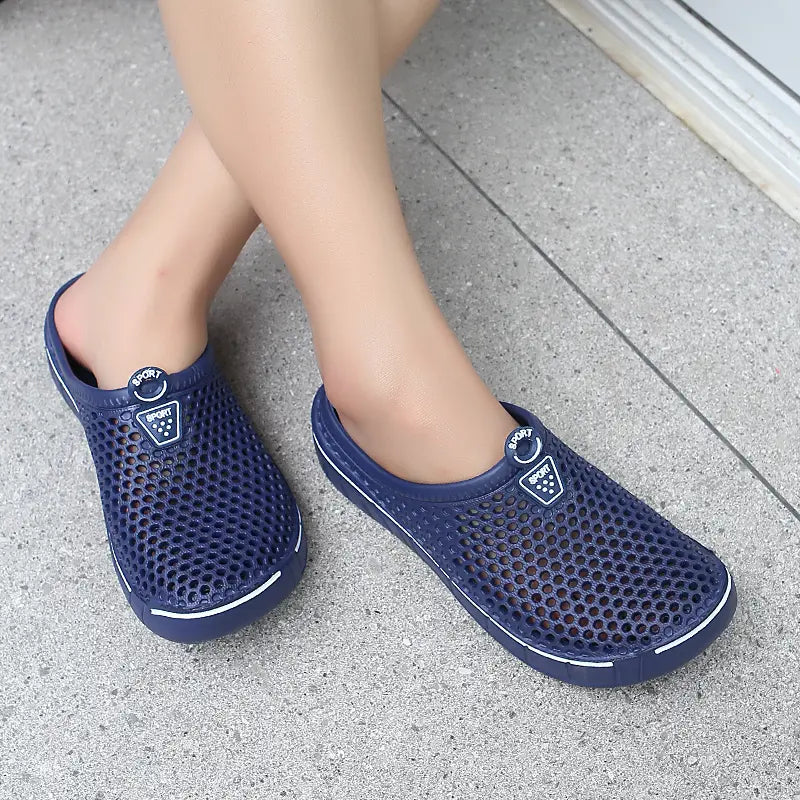 🥿Uniseksowe, szybkoschnące ażurowe klapki typu slip-on – lekkie i antypoślizgowe letnie obuwie z pianki EVA dla kobiet i mężczyzn