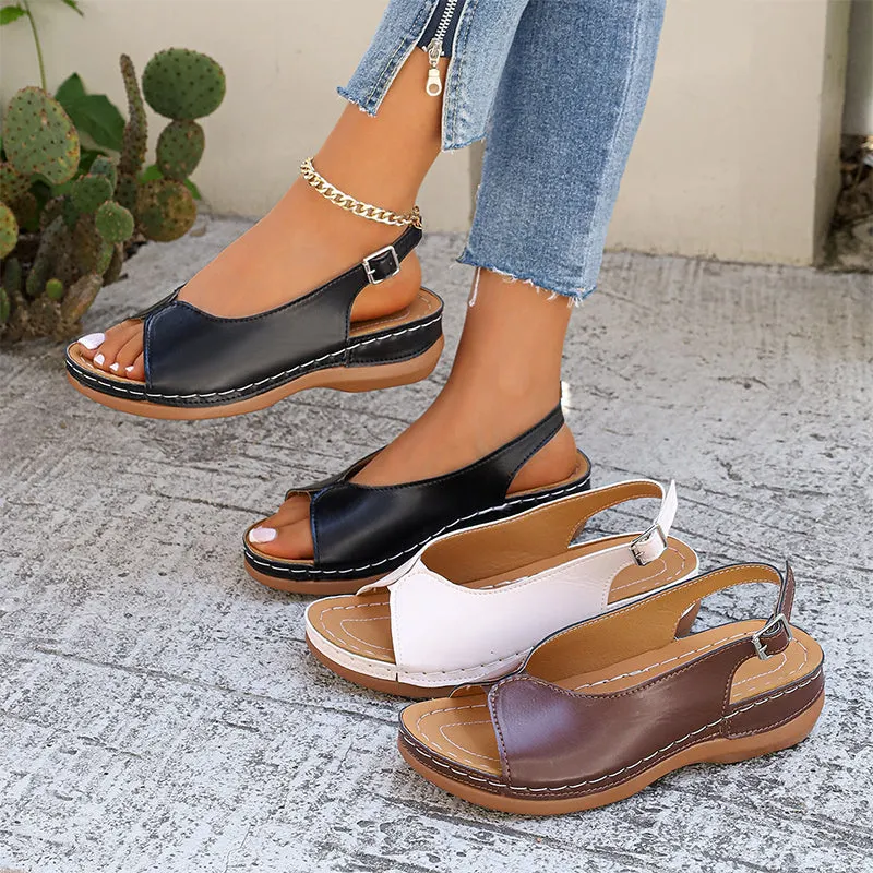 👡 Wygodne sandały damskie vintage z odkrytymi palcami