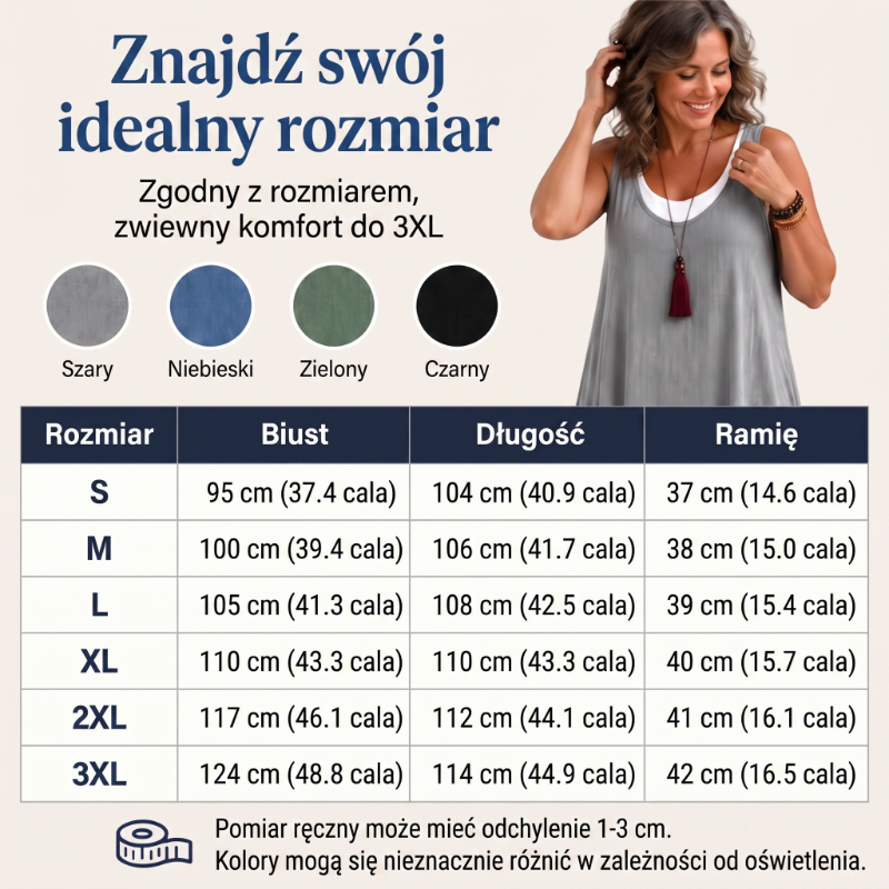 ⏰Wyprzedaż ostatni dzień -50%💃Luźna sukienka damska bez rękawów imitacja dwuczęściowa
