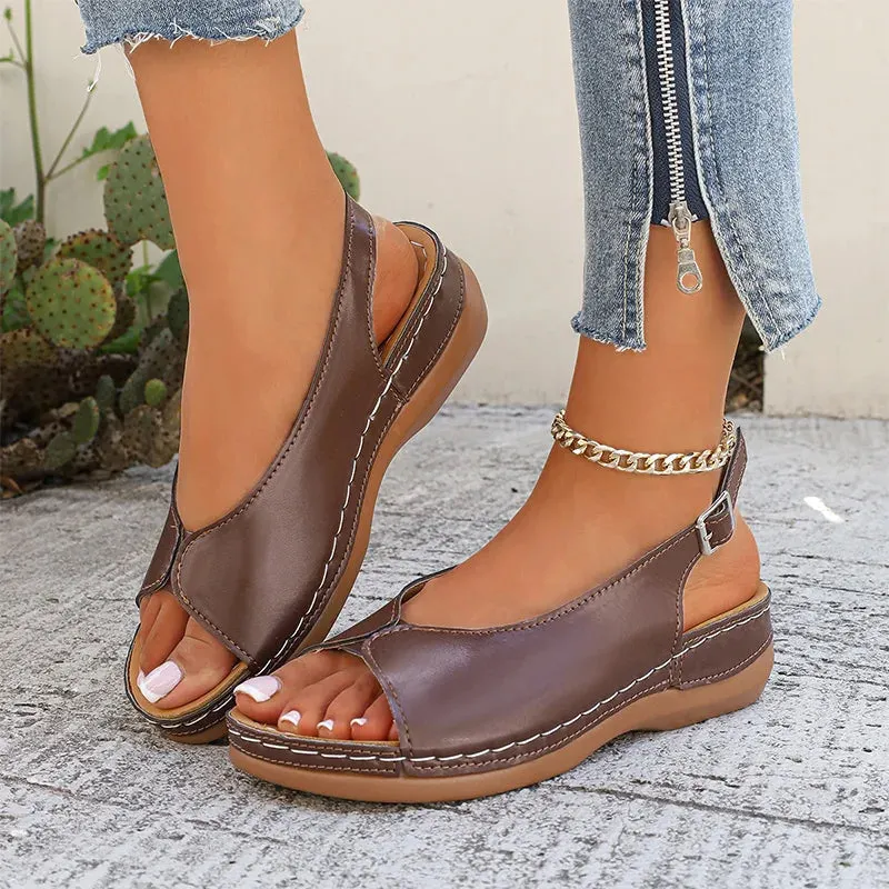 👡 Wygodne sandały damskie vintage z odkrytymi palcami
