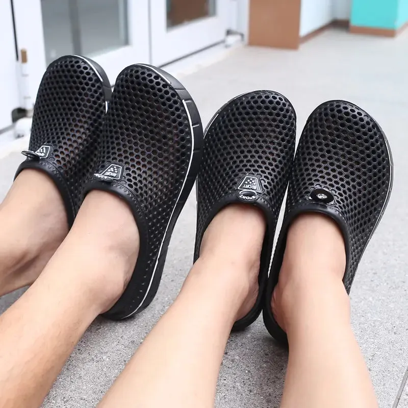 🥿Uniseksowe, szybkoschnące ażurowe klapki typu slip-on – lekkie i antypoślizgowe letnie obuwie z pianki EVA dla kobiet i mężczyzn