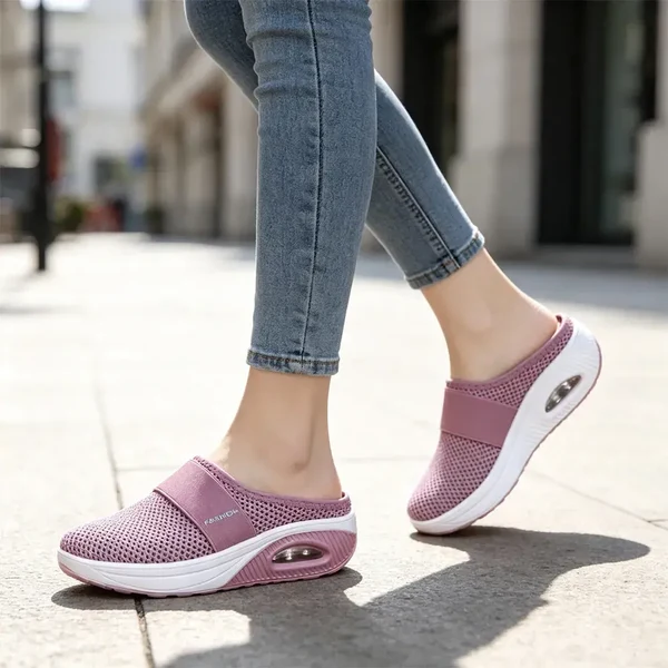 👟 Damskie buty płaskie, siateczka, amortyzująca ortopedyczna podeszwa