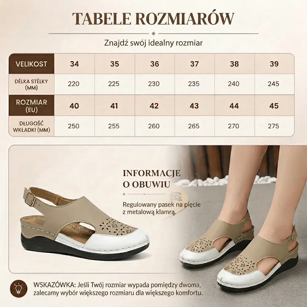 【36-43】👡Modne sandały z przewiewną perforacją i miękką podeszwą