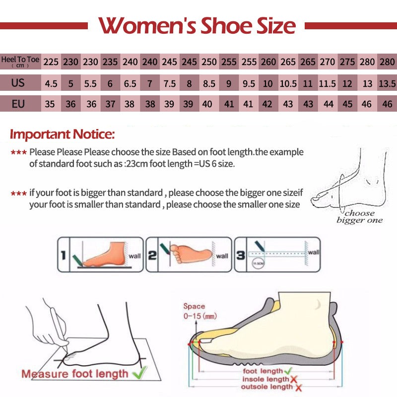 Women Shoe Size Chart