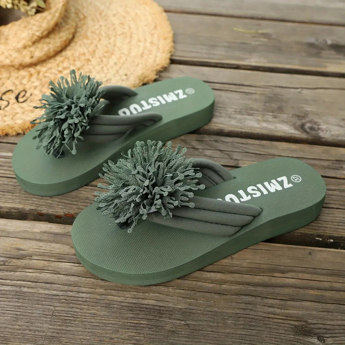 🌼🔥50% zniżki! Damskie klapki kwiatowe