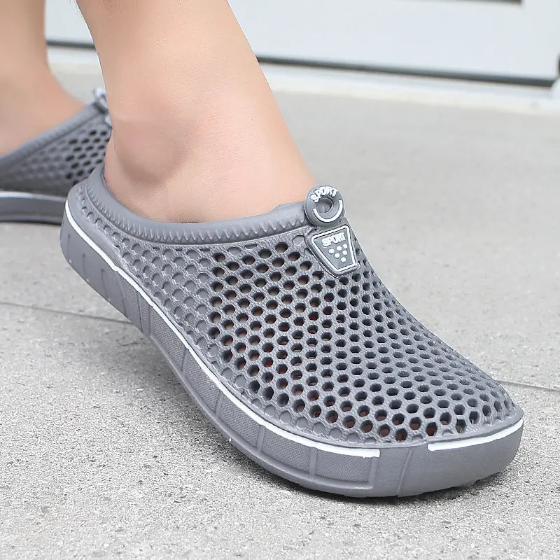 🥿Uniseksowe, szybkoschnące ażurowe klapki typu slip-on – lekkie i antypoślizgowe letnie obuwie z pianki EVA dla kobiet i mężczyzn