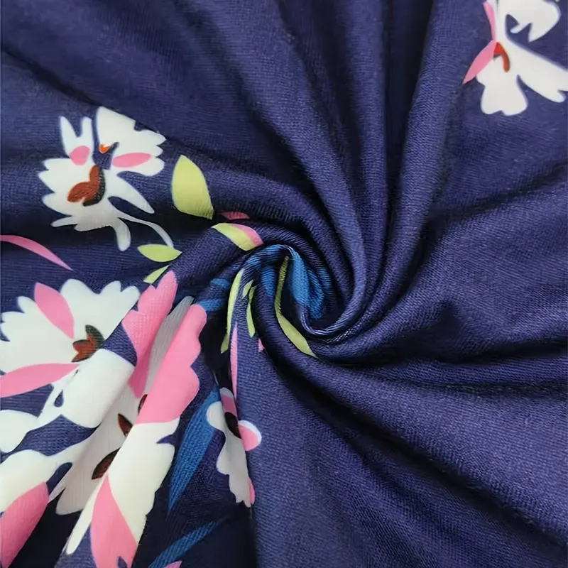 👗Teraz 50% taniej! 🌺Elegancka damska sukienka we wzory z kieszeniami