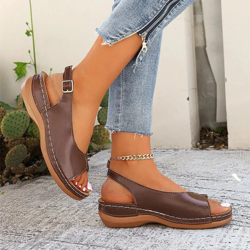 👡 Wygodne sandały damskie vintage z odkrytymi palcami
