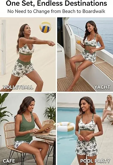 3-częściowy tankini z szortami 🔥