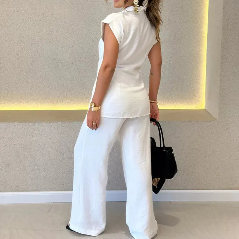 🌈Nowość na lato 2025-❤Elegancki top i spodnie casualowe