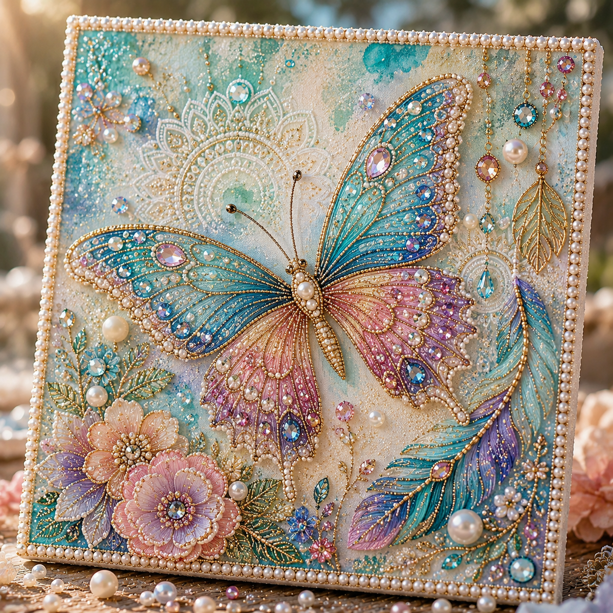 🔥 Last Day 50% OFF - 🌸✨ Garden Wings & Botanical Pearl Art DIY Kit – Relaxing DIY Craft to Create Stunning Nature Artwork
