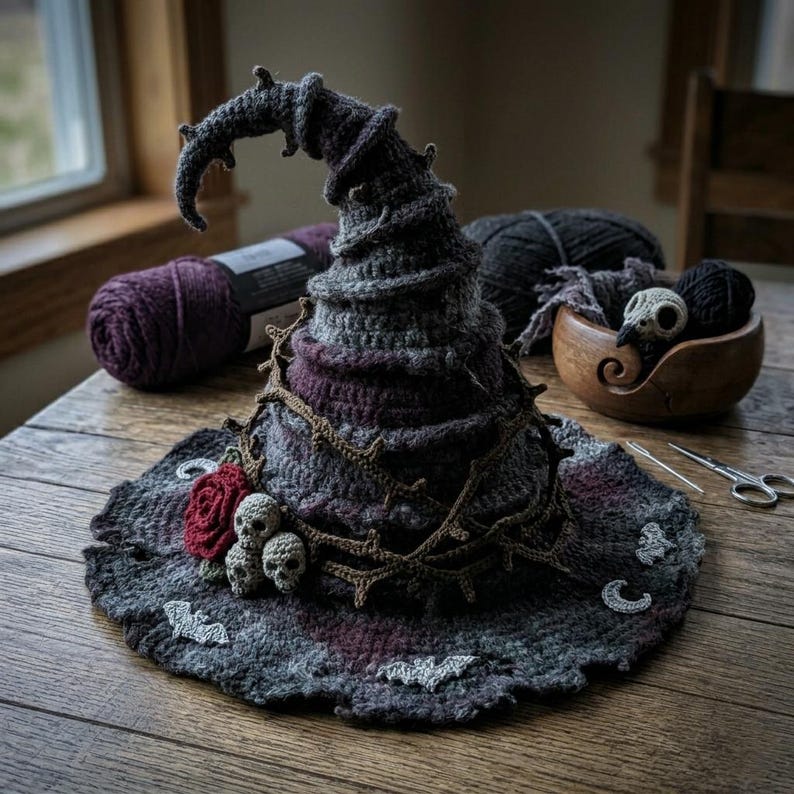 🎃 HALLOWEEN SPECIAL: ENJOY 50% OFF TODAY ONLY! Handcrafted Spooky Witch Hat