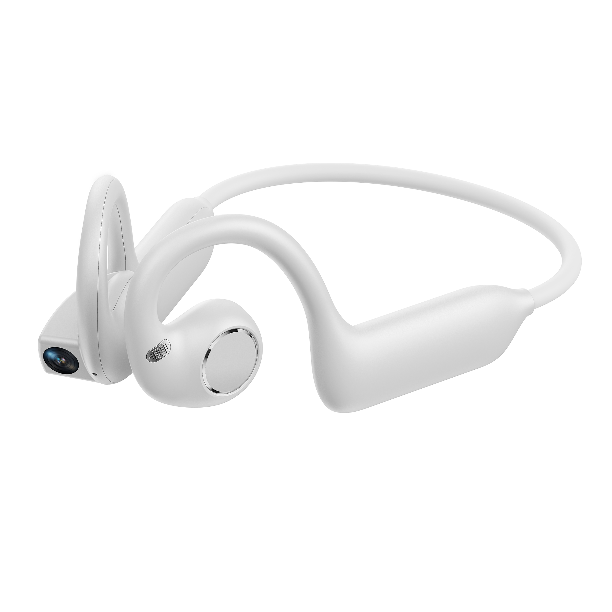 AI Smart Open-Ear Wearable with Camera & Audio