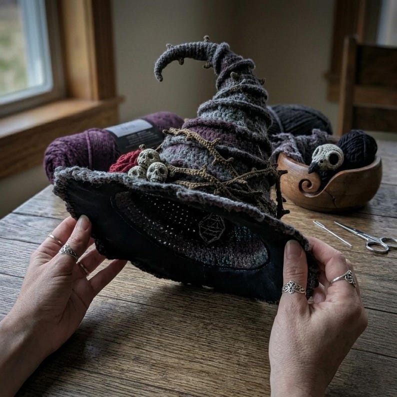 🎃 HALLOWEEN SPECIAL: ENJOY 50% OFF TODAY ONLY! Handcrafted Spooky Witch Hat