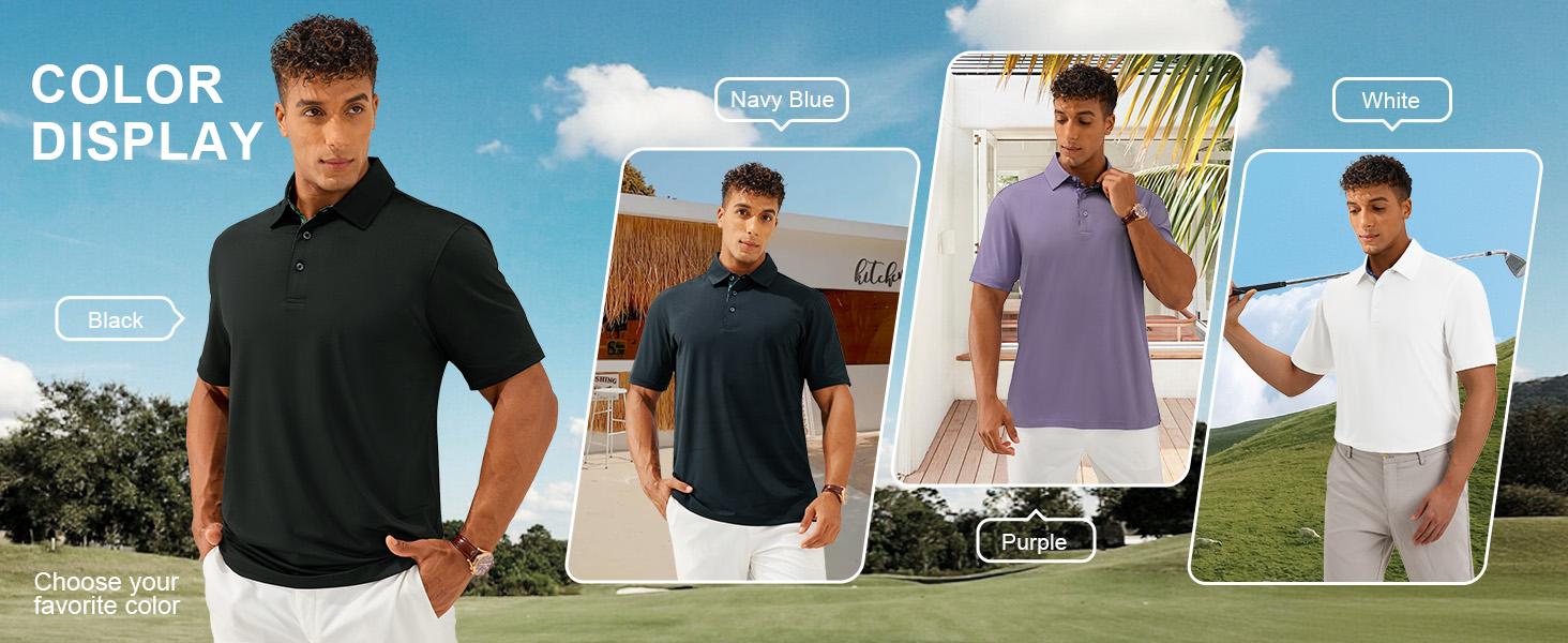 3-Pack Men's Polo Shirts – Soft Breathable Cotton, Comfortable Short Sleeve Casual Fit, Classic Collared Polo Shirts for Work, Golf, Travel & Everyday Wear DealsForYouDays