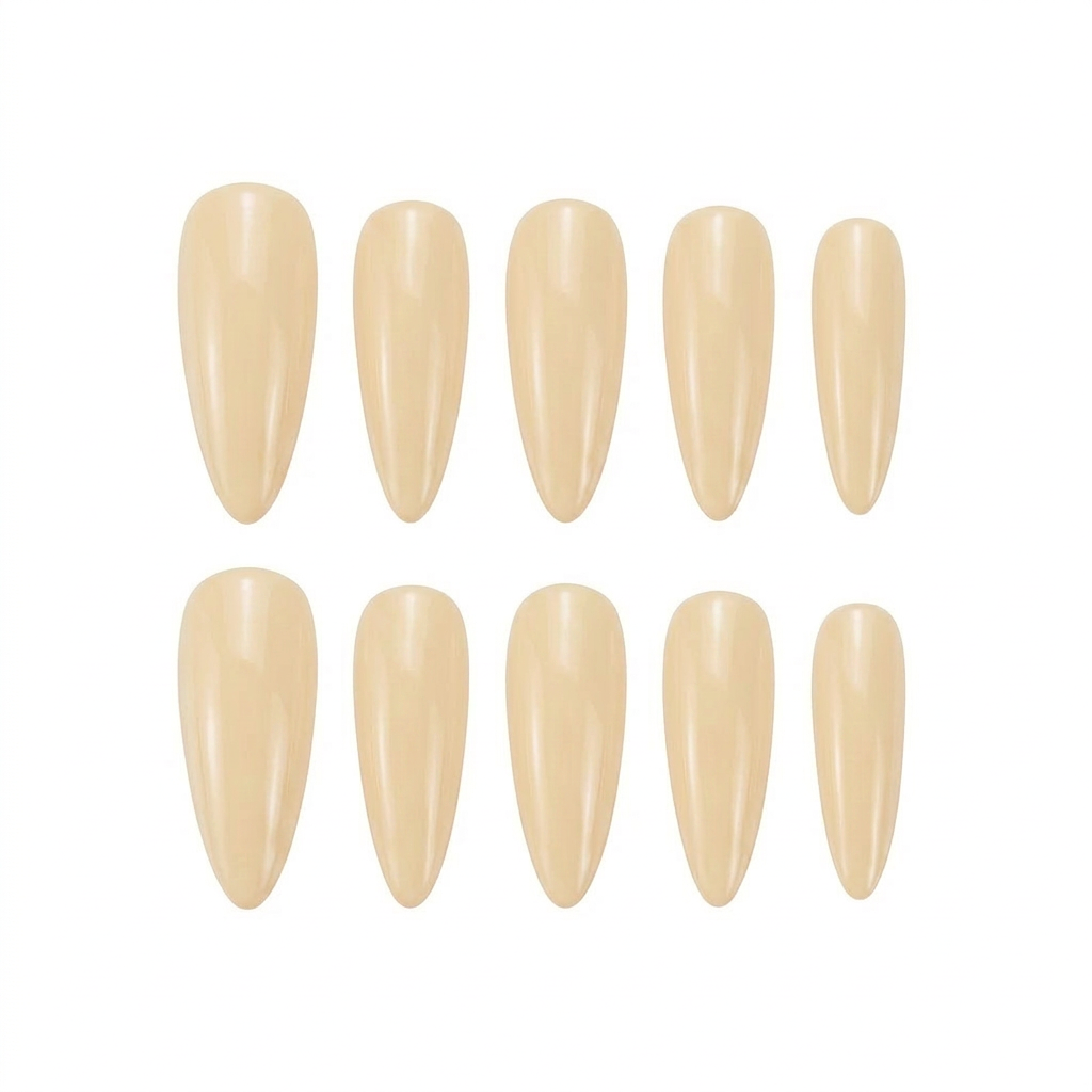 Jolifeu Classic Nude Almond Press on Nails - Minimalist Essential