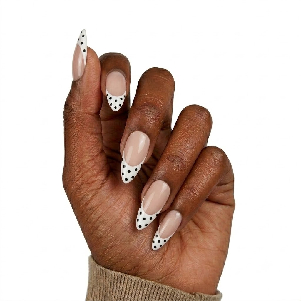Classic Nude Rhinestone Coffin Press-On Nails | Elegant & Versatile | Reusable
