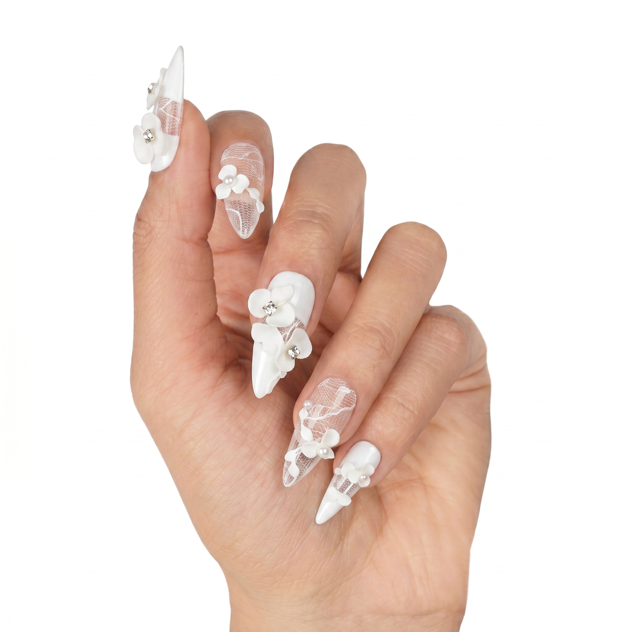 White Lace Sculpted Floral