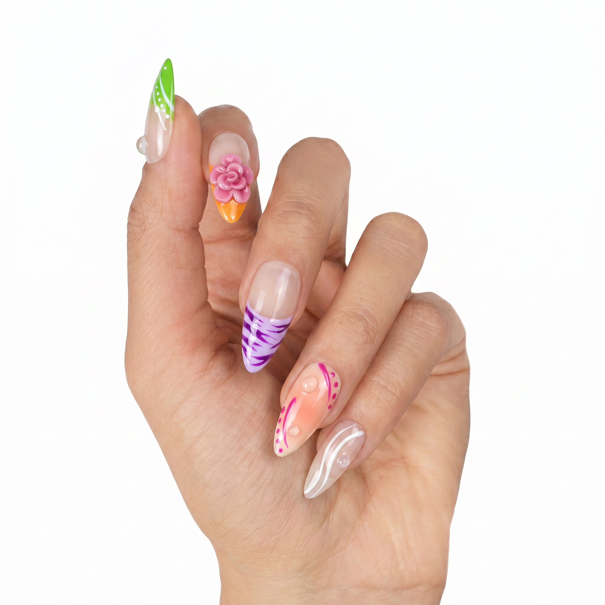 Fuchsia Orchid & Lime Bloom